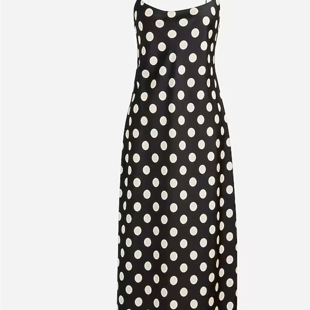 J. Crew Black and White Polka Dot Maxi Dress